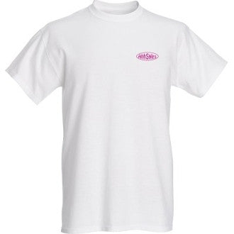 Portrait T Shirt Short Sleeve- Pink Logo - AhhSoles 