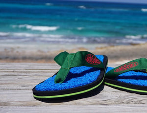 Cushion Coral Sandal Men's & Women's Non Slip Flip Flops in Caribbean Blue
